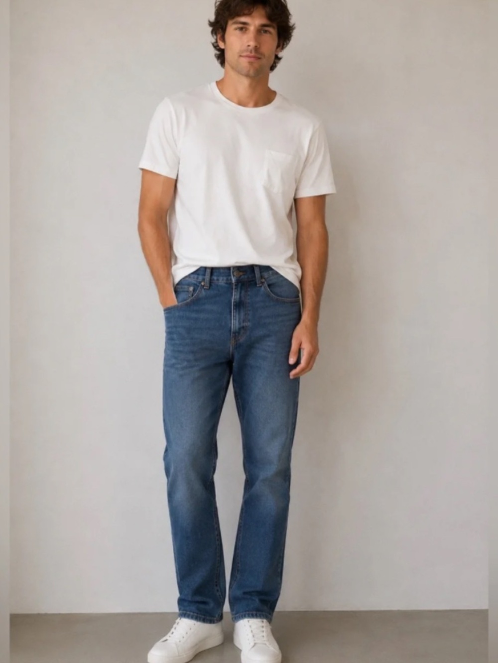 Ring of Fire Men's Slim Dark Blue Stretch Jeans